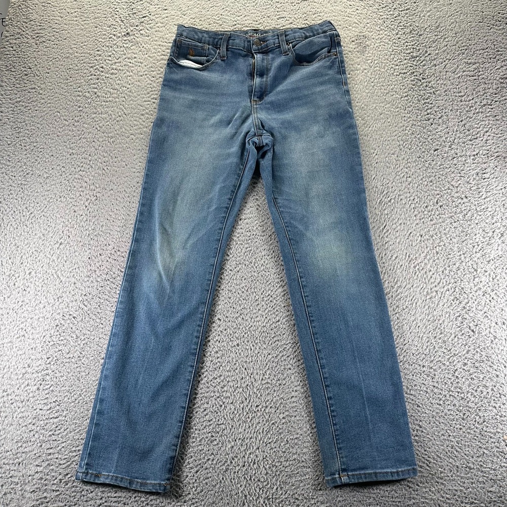 U.S. Polo Assn Jeans Womens 18 Blue Cotton Denim Straight Faded Stretch Workwear